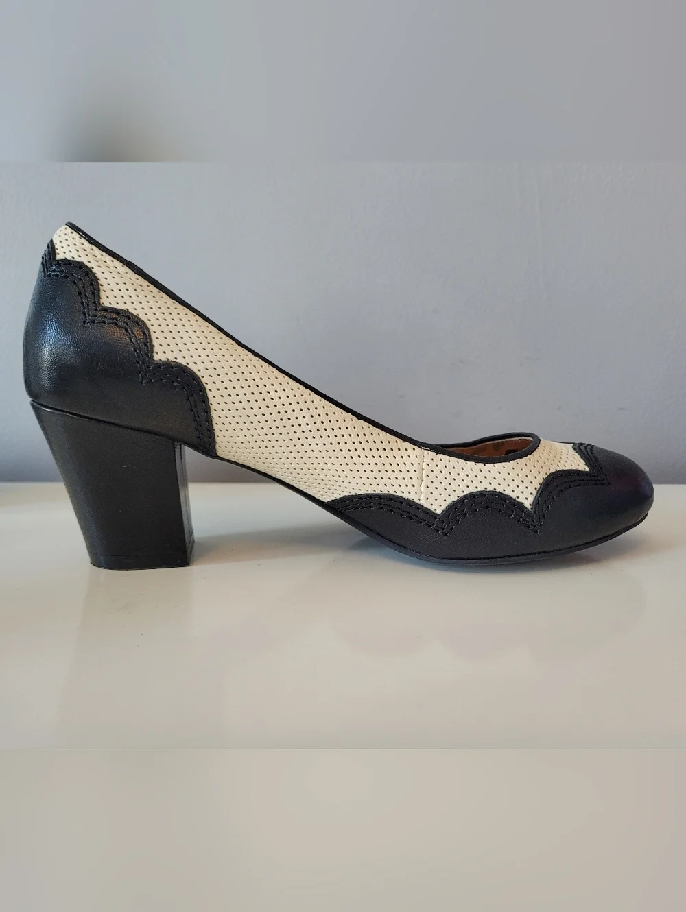Miss L Fire Perforated Leather Heels, VGUC, Size 39